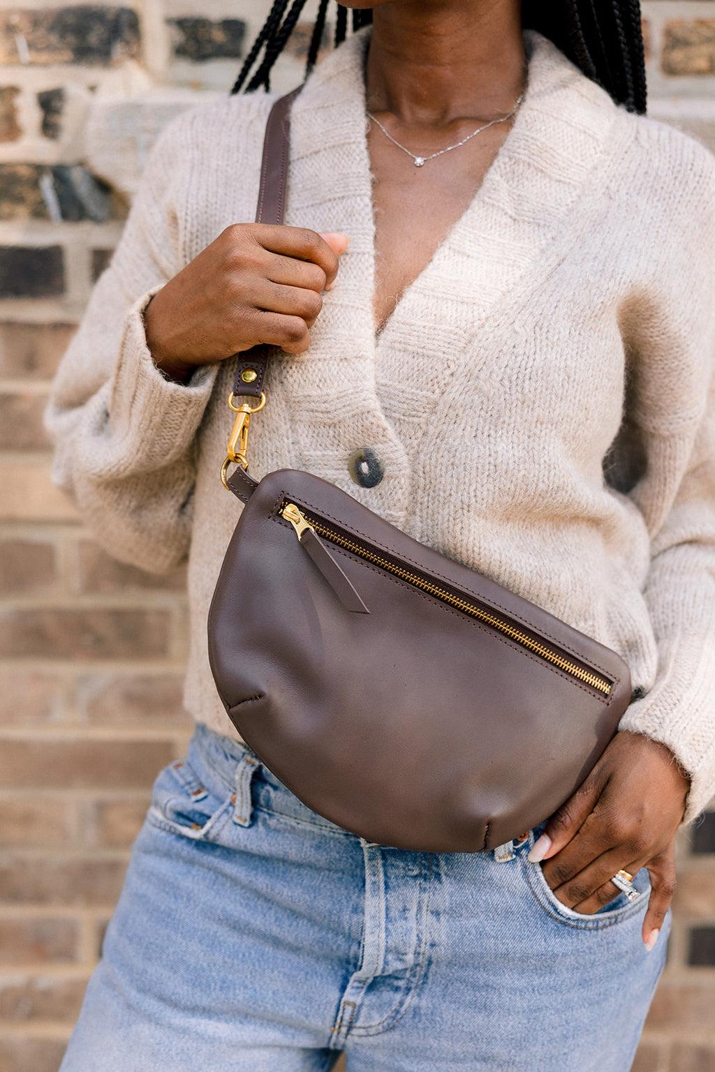 The Midi Sling, Mocha – ABBY ALLEY