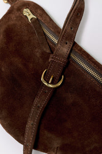 Sling Bag, Chocolate Suede
