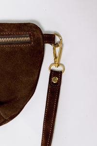 The Midi Sling, Chocolate Suede