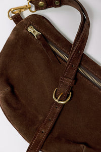 The Midi Sling, Chocolate Suede