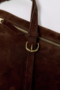 The Big Sling Bag, Chocolate Suede