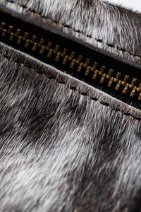 Cow Hair 7: Sling Bag, Pebbled Black