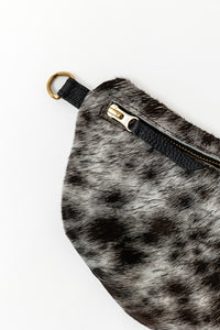 Cow Hair 7: Sling Bag, Pebbled Black