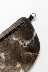 Cow Hair 9: Midi Sling, Pebbled Black