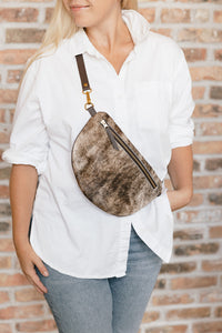 Cow Hair 18: Midi Sling, Mocha