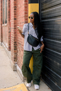 The Big Sling Bag, Pebbled Black