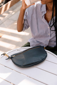 The Big Sling Bag, Pebbled Black