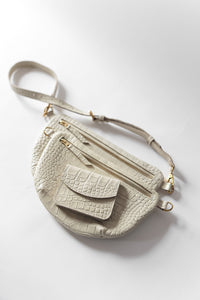 The Midi Sling, Ivory Croco