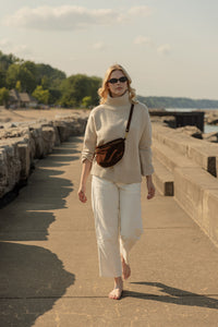 The Midi Sling, Chocolate Suede