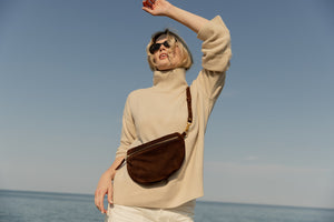 The Midi Sling, Chocolate Suede