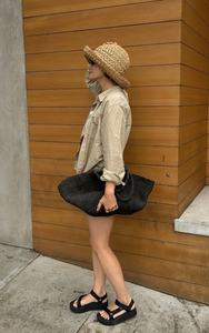 Sisal Market Tote, Black