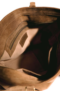 The Tote Bag, Caramel Suede