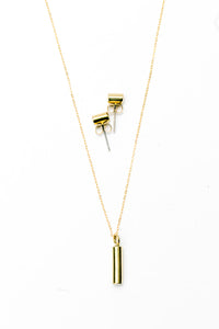 Cylinder Pendant Necklace