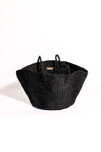 Sisal Market Tote, Black